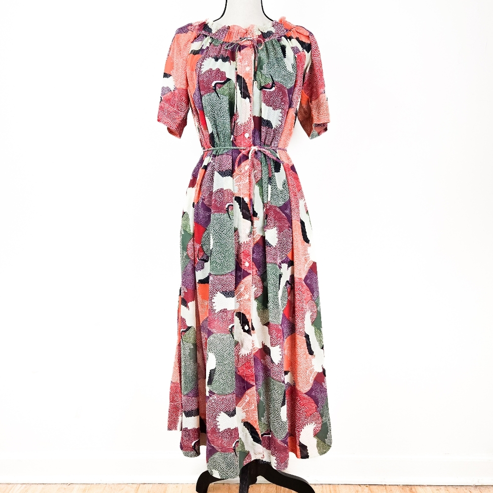 🦋LAST🦋 NWT Kopal Rani Dress, Pelican Chiffon, Size Large